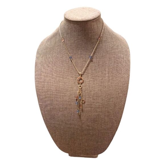 Guess Cluster Bead Circle Drop Necklace - Picture 6 of 10